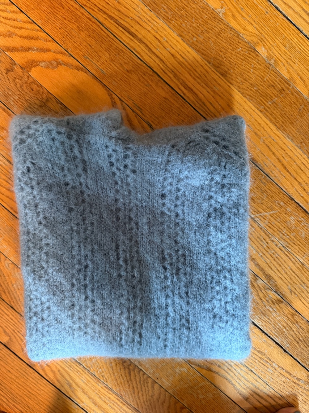 Sezane Women's blue Gray Mohair Blend hoodie  - Small - Picture 3 of 4